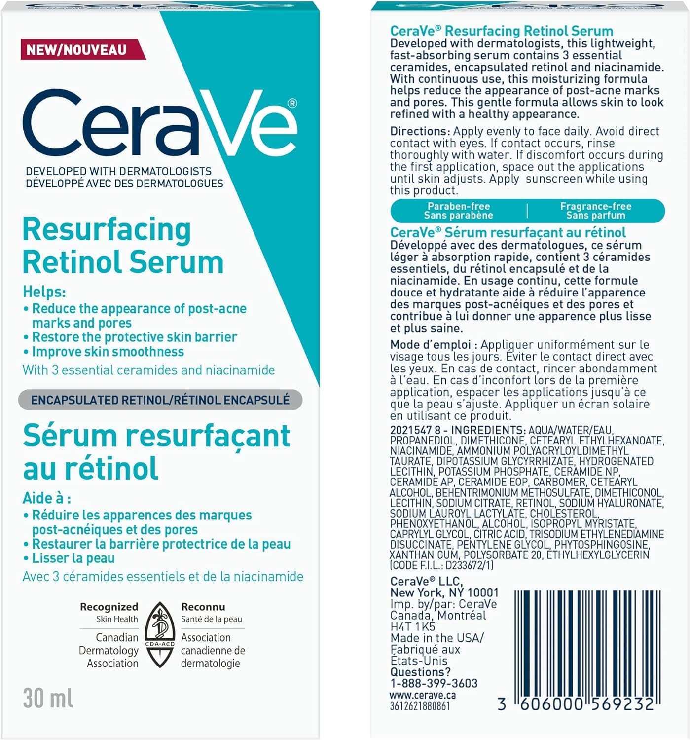 Cerave Resurfacing Retinol Serum 30Ml
