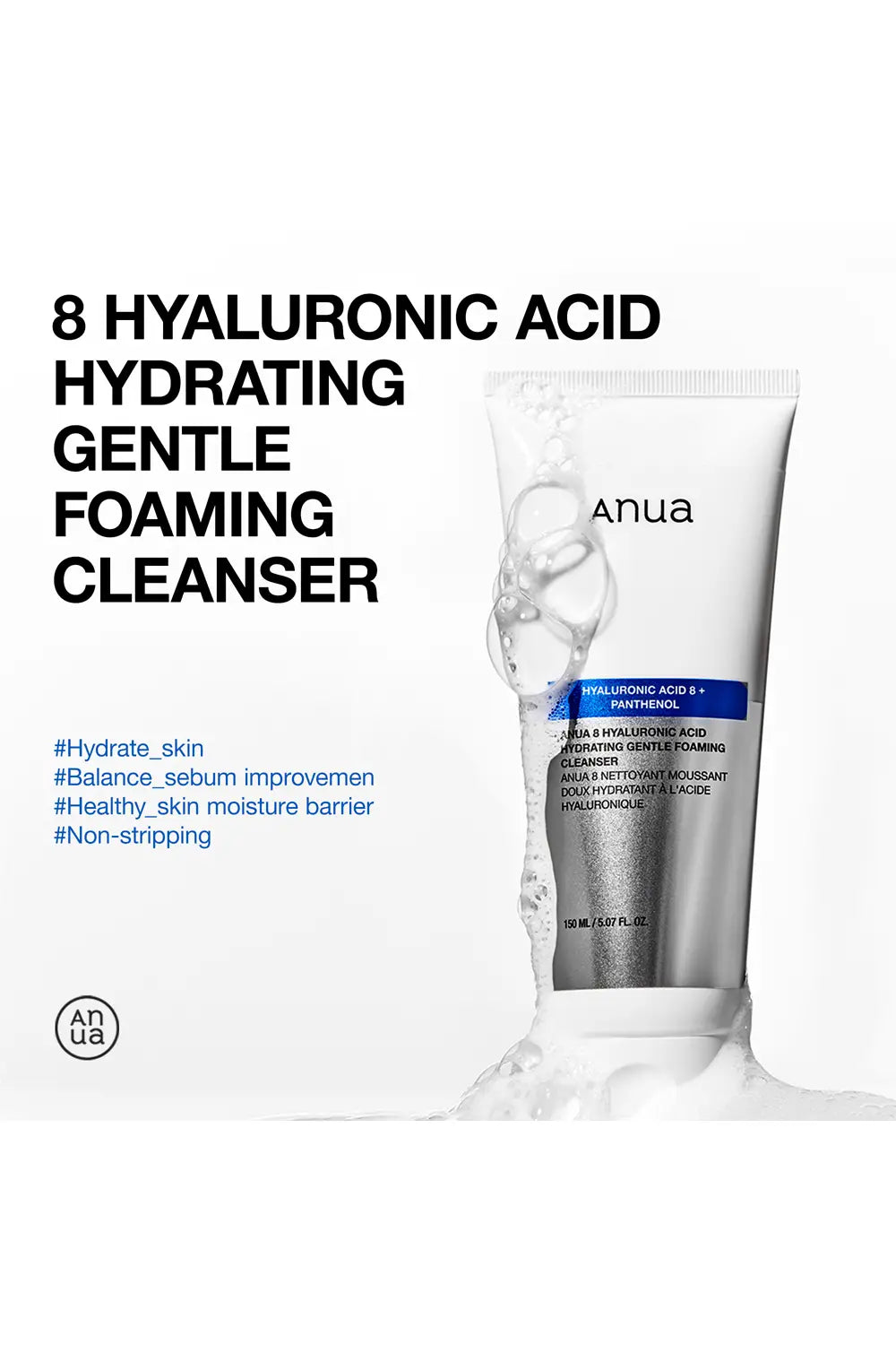 Anua Hyaluronic Acid Hydrating Gentle Foaming Cleanser 150ml