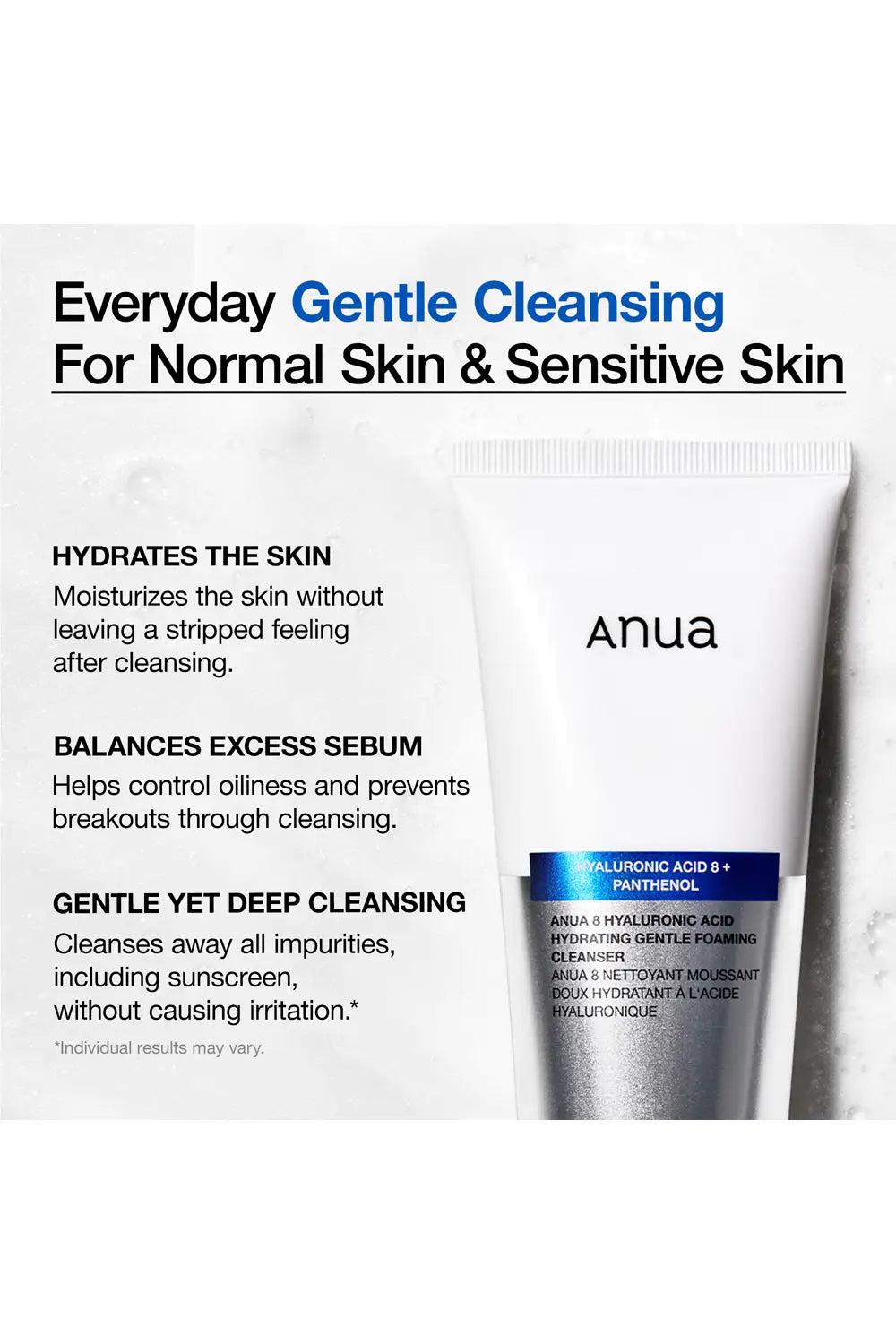Anua Hyaluronic Acid Hydrating Gentle Foaming Cleanser 150ml