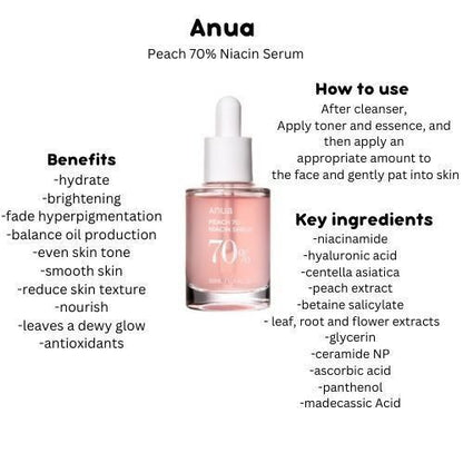 Anua Peach 70% Niacin Serum 30ml