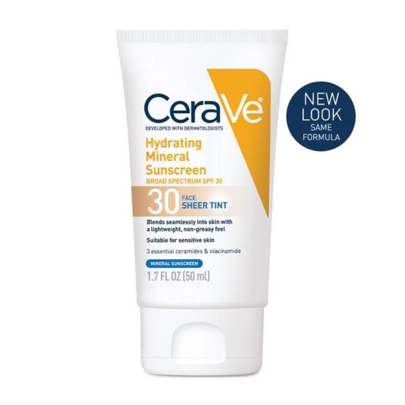 CeraVe Hydrating Mineral Sunscreen SPF 30 Face Lotion 50ml