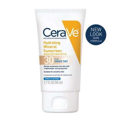 CeraVe Hydrating Mineral Sunscreen SPF 30 Face Lotion 50ml