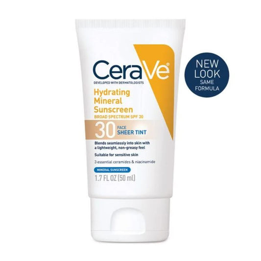 CeraVe Hydrating Mineral Sunscreen SPF 30 Face Lotion 50ml