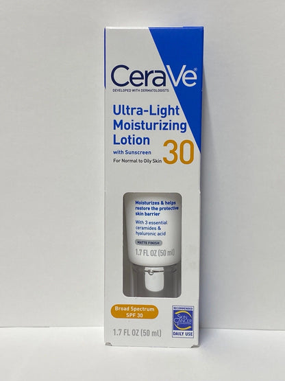 CeraVe Ultra-Light Moisturizing Lotion With SPF 30 For Normal to Oily Skin 50ml