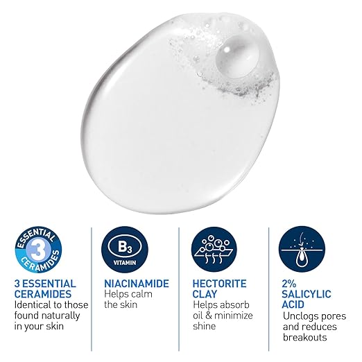 Cerave - Blemish Control Face Cleanser With 2 Salicylic Acid & Niacinamide For Blemish-Prone Skin 236Ml