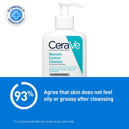 Cerave - Blemish Control Face Cleanser With 2 Salicylic Acid & Niacinamide For Blemish-Prone Skin 236Ml