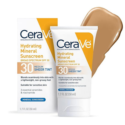 CeraVe Hydrating Mineral Sunscreen SPF 30 Face Lotion 50ml