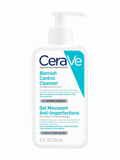 Cerave - Blemish Control Face Cleanser With 2 Salicylic Acid & Niacinamide For Blemish-Prone Skin 236Ml