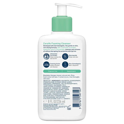 Cerave Foaming Cleanser For Normal To Oily Skin 236Ml