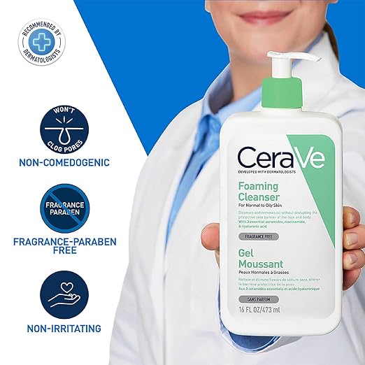Cerave Foaming Cleanser For Normal To Oily Skin 473Ml