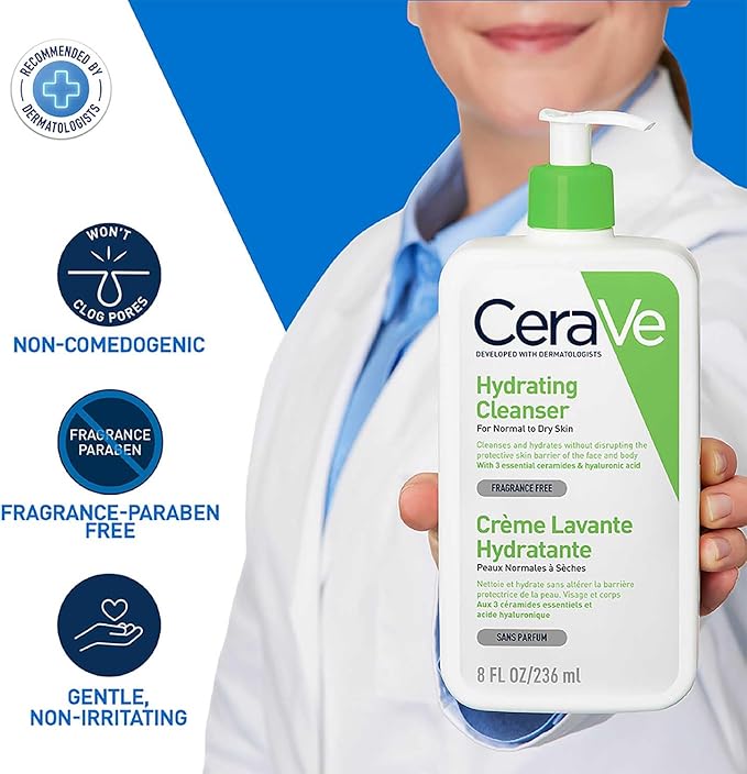 Cerave Hydrating Cleanser Normal To Dry Skin 8Oz/236Ml