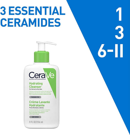 Cerave Hydrating Cleanser Normal To Dry Skin 8Oz/236Ml